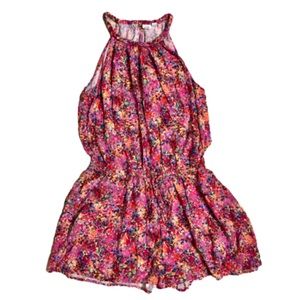 GAP Abstract Floral Sleeveless Romper Medium